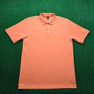 Nike Golf Polo Shirt Mens XL Orange Short Sleeve Vintage Y2K Outdoors‎ Casual